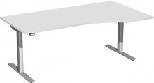 Schreibtisch Elektro-Hubtisch rechts B1800xT800xH650-1250mm, lichtgrau/