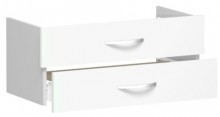 Schubkasteneinsatz 1 OH weiß für Korpusbreite 80 cm, Flex