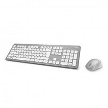 Funktastatur-/Maus-Set KMW-700 silber/weiß, flüsterleise Tasten