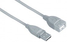 USB Verlängerungskabel A-Stecker- A-Kupplung 5m grau zum Verlängern
