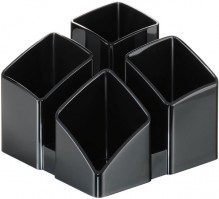 Schreibtisch-Köcher Scala schwarz 125x125x100mm