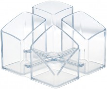 Schreibtisch-Köcher Scala glasklar Maße:125x125x100mm