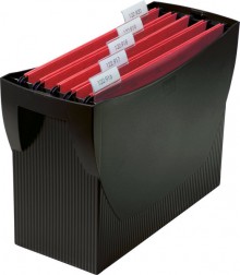 Hängemappenbox SWING schwarz ohne Deckel, für 20 Hängemappen