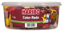 Haribo Color-Rado 1 KG Party Box Fruchtgummi Mischung mit Lakritz