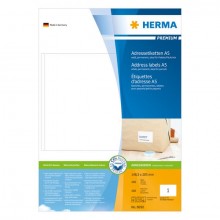 Adressetiketten Premium A5 148,5x205mm, weiß, Papier matt