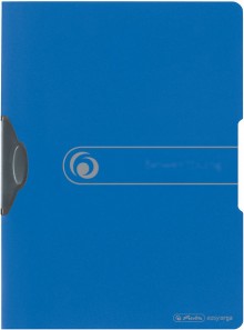Express-Clip-Hefter PP A4, blau opak, f. ca. 30 Blatt, Swing-Mech.