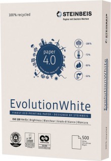 Steinbeis EvolutionWhite Kopierpapier A4 80g 100er weiße Recycling