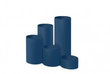 Stifteköcher Re-Solution blau 5 Röhren 100% recyceltes