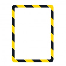 Info-Rahmen, A4, selbstklebend, gelb/schwarz, 2 Stück