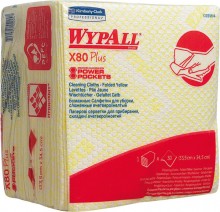 Wischtücher WYPALL X80 Plus, gelb f. Spender 7969, Viertelgefaltet