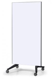 Glassboard mobil weiß 90x175cm auf 4 Rollen fahrbar