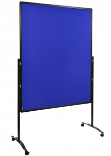 Moderationswand Premium Plus, 150x120cm, marineblau, Hochformat