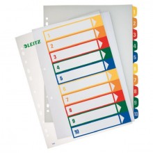 PC-beschriftbare Register,10-Blatt Zahlen 1-10, transparent, PP