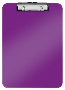 Klemmbrett WOW A4 Polystyrol violett mit Metallklemmmechanik für 75 Blatt