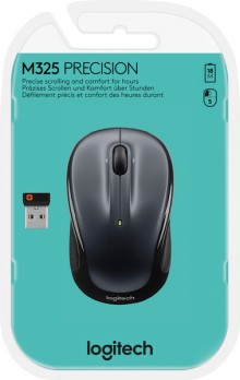 Wireless Mouse M325,dunkelgrau 3 Tasten, USB-Nano-Empfänger
