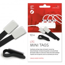 Label-The-Cable Mini 10er Set schwarz 10 kleine Klettbinder mit