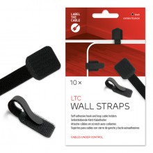 Label-The-Cable Wall 10er Set schwarz, 10 selbstklebende