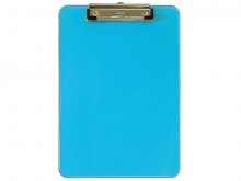 Schreibplatte A4hoch blau mit Bügelklemme