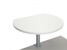 Tischpult mit Klemme 30kg weiß melaminharzbeschichtet 60x51cm