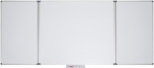 Whiteboard Klapptafel, grau beschriftbar/magnethaftend, 100x120cm