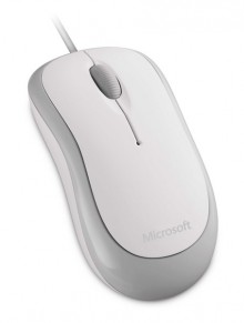 Basic Optical Mouse weiß, kabel- gebunden, f. Rechts- u. Linkshänder