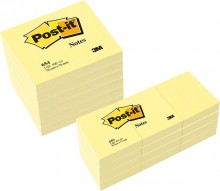 Post-it Notes Promotion Pack gelb 6x654 76x76mm, 6x655 76x127mm
