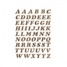 Buchstaben 8mm A-Z gold glitzernd Prismaticfolie 1Bl 1Pack