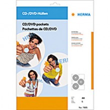 CD-DVD Hüllen DIN A4 für 6 CDs 5 Hüllen je Packung