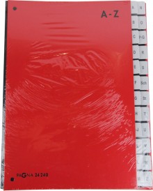 Pagna Pultordner in rot mit 24 Fächern