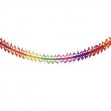 Girlande Papier, Rainbow, oval 4 m