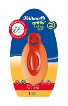 Griffix Radierer mit Griffprofil, rot/orange