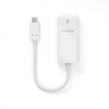Adapter USB-C auf Ethernet, Gigabit 1000Mbps, iSerie 0,10m, weiß, für