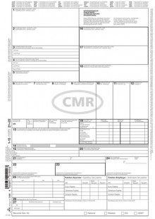 Internationaler Frachtbrief (CMR), DIN A4, 1 x 4 Blatt, SD.