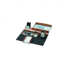 Elegantes Schreibtisch-Set 6-teilig Echtholz, Buche matt lasiert mit