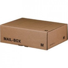 Mail-Box B-M braun, haftklebend und Aufreißfaden