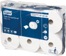 Toilettenpapier Advanced 2-lagig, ohne Prägung, bedruckt, weiß,