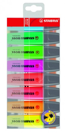 Textmarker Stabilo Boss Original 2-5mm nachfüllbar 8erEtui sort