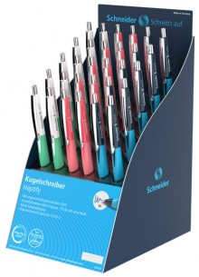 Kugelschreiber Display 30 x Haptify Inhalt je 10 Stück hellblau/dunkelblau