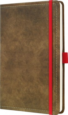 Notizbuch Conceptum, 80g, Hardcover, matt mit Prägung, brown, 135x203x18mm