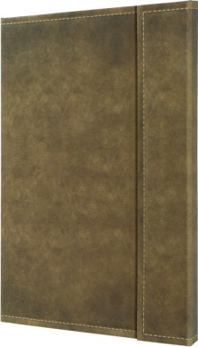 Notizbuch Conceptum, 80g, Hardcover, matt mit Prägung, brown, kariert