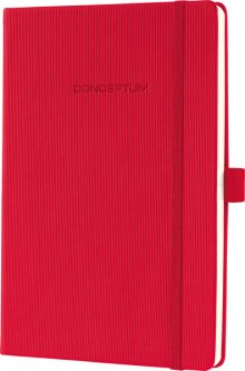 Notizbuch Conceptum, 80g, Hardcover rot, kariert, Stiftschlaufe