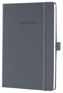 Notizbuch Conceptum, 80g, Hardcover dark grey, liniert, Stiftschlaufe