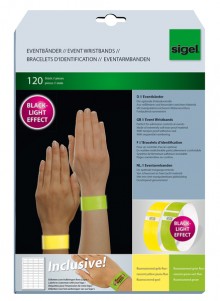 Eventbänder Super Soft Mix fluores- zierend gelb und grün, 255x25 mm