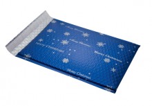 Weihnachts-Lufpoltertaschen Blue Snowflake, 335 x 250 x 19 mm