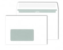 Briefumschlag C6, mit Fenster, Haftklebung, 80g/qm, weiß
