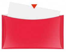 Sammeltaschen DIN lang rot mit zusätzlicher Tasche