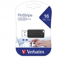 Speicherstick USB 2.0 16 GB PinStripe schwarz