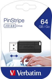 Speicherstick USB 2.0 64 GB PinStripe schwarz