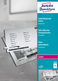 Laser+Kopier-Folie A4, selbstklebend 100 Blatt