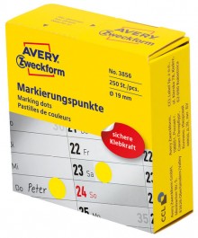 Etikett rund Ø 19mm, gelb Inhalt: 250 Stück